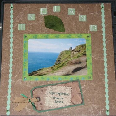 Ireland Page from Ireland Kit @ my scrapping class