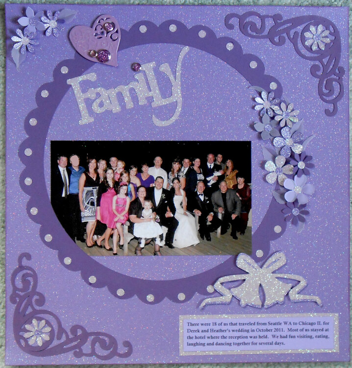 Family in purple monochromatic