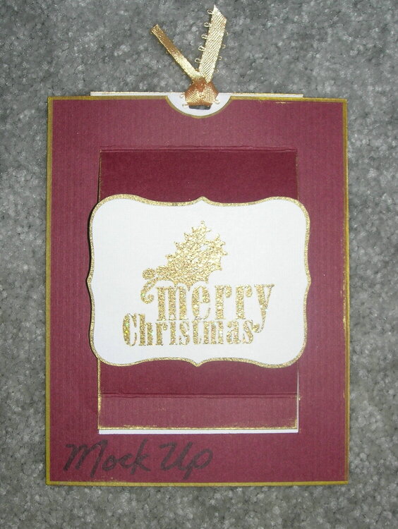 Mock Up of Christmas Slider Card - Top view