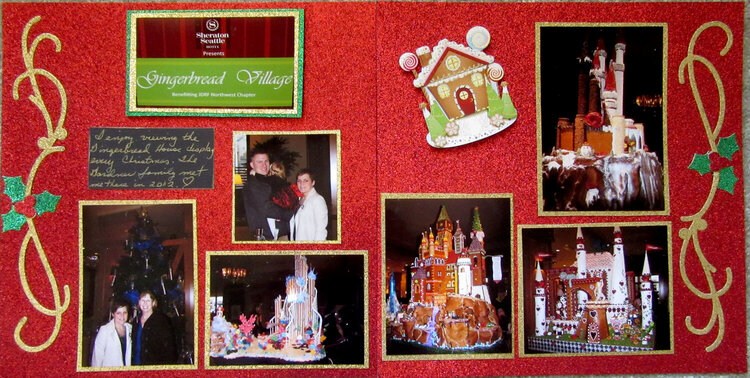 Gingerbread Village 2012 two-page layout
