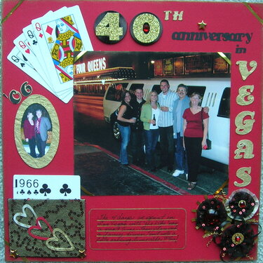 January Scrappack entry - 40th Anniversary in Vegas