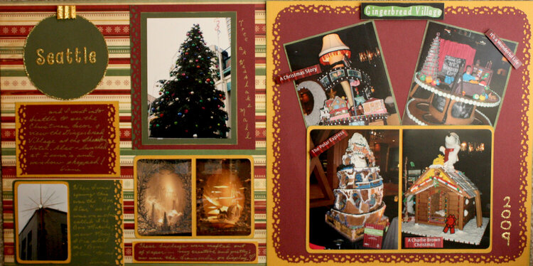 Seattle at Christmas Two Page Layout