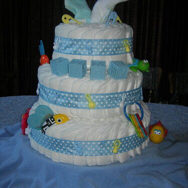 Front of Diaper cake