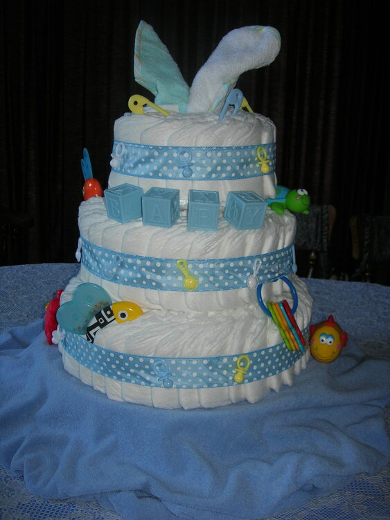 Front of Diaper cake