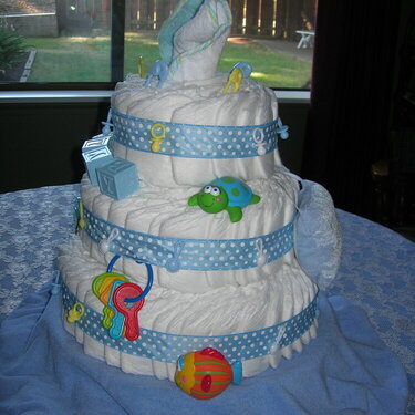 Right side of Diaper Cake