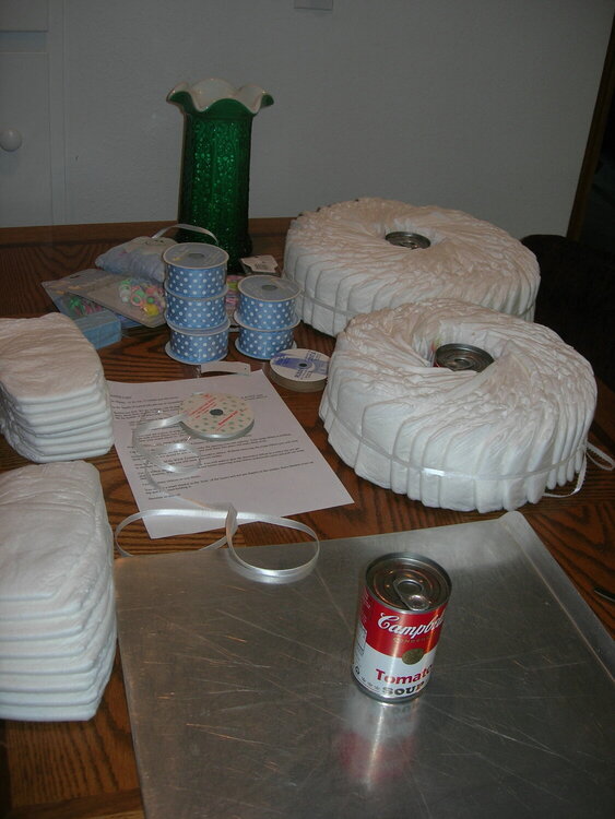 Diaper Cake making