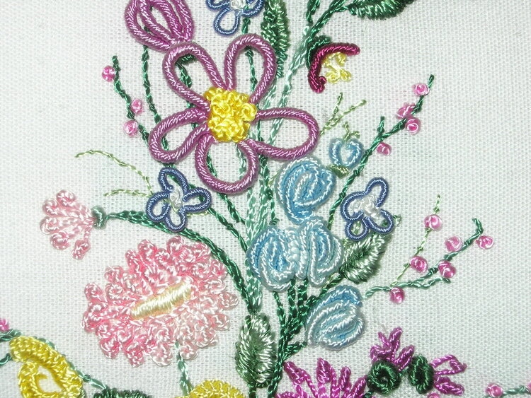 Top Part of Smaller Arrangement - Brazilian Embroidery