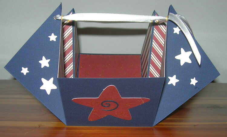 Treat box for 4th of July Party (side view)
