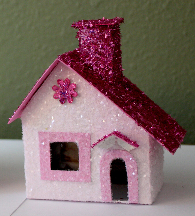 Pink tiny glitter house