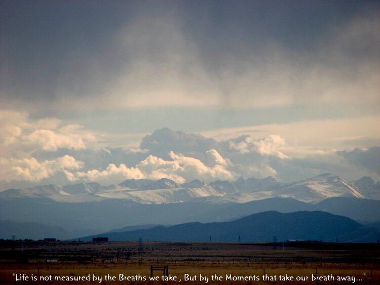 Evening clouds over the mountains