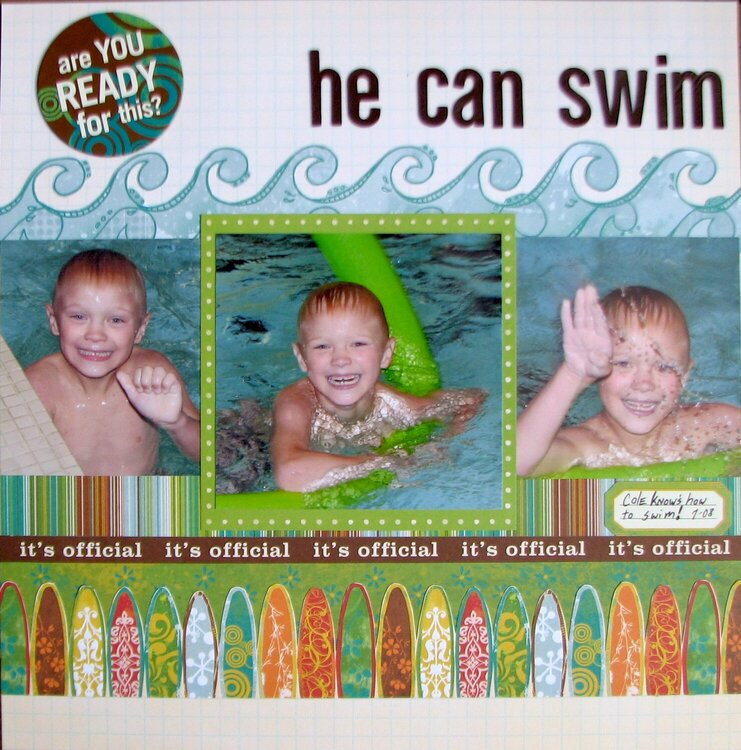 he can swim (it&#039;s official)