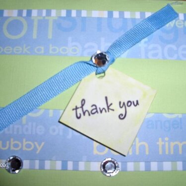 Thank you Baby Boy Card