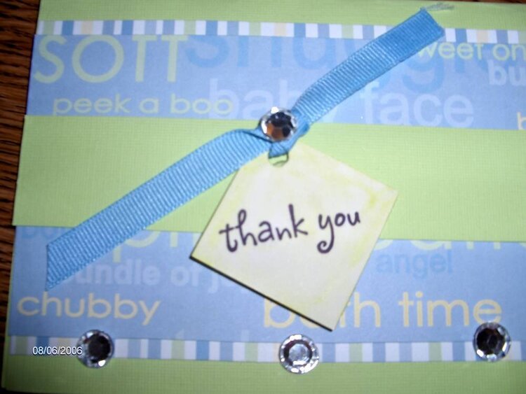 Thank you Baby Boy Card