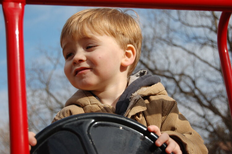 Driving the fire engine