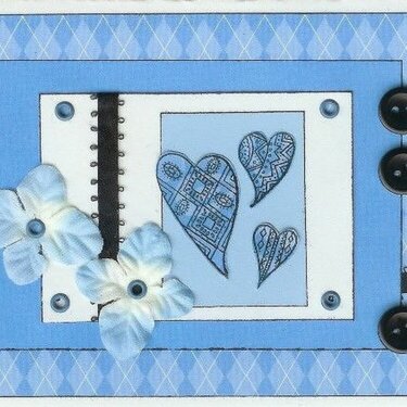 card - blue heart