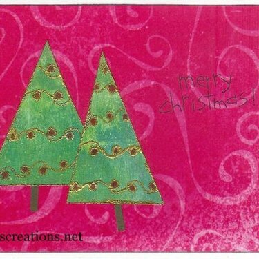 Merry Christmas Card (Trees)