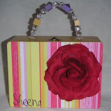 altered wooden purse