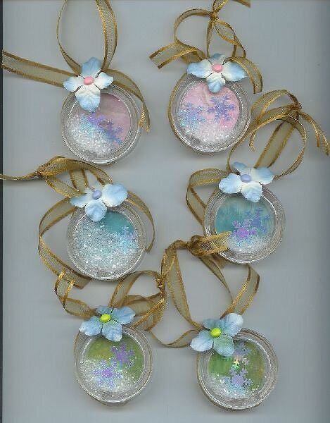 Ornaments - Made from plastic MM eyelet containers