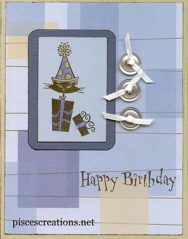 Happy Birthday Card - Cat in Present