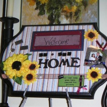 welcome to our home sign