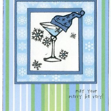 snowtini card - may your merry be very!