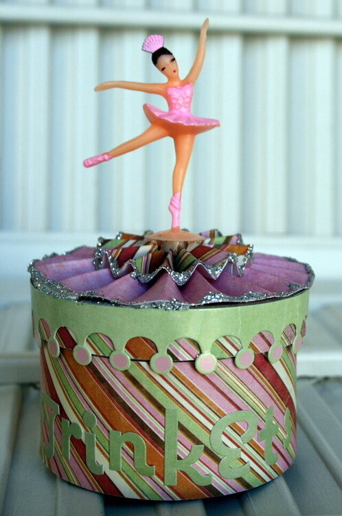 ~Vintage cupcake ballerina box~ Pink Paislee Enchanting Line