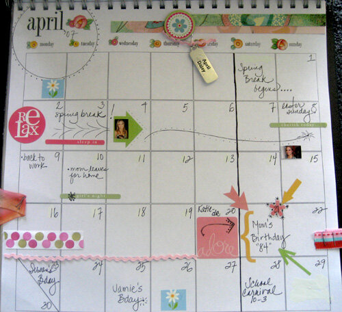 April Calendar for YTR