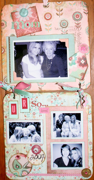 Double chipboard frame for my mom for Mother&#039;s Day