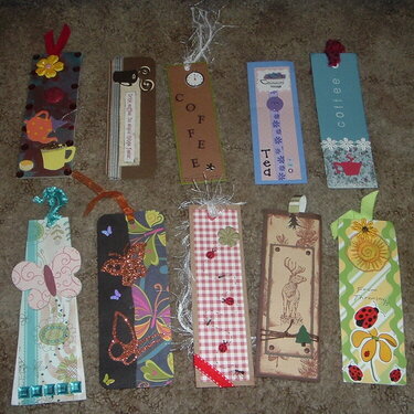 Bugs/Animals and coffee/tea bookmarks