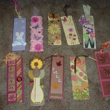 Spring and fall bookmarks