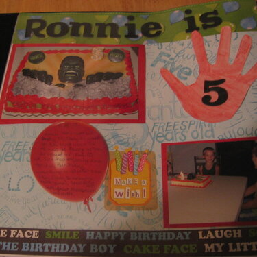 Ronnie 5th birthday page1