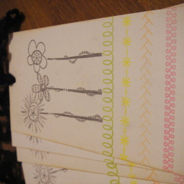 Flower Tags stamped
