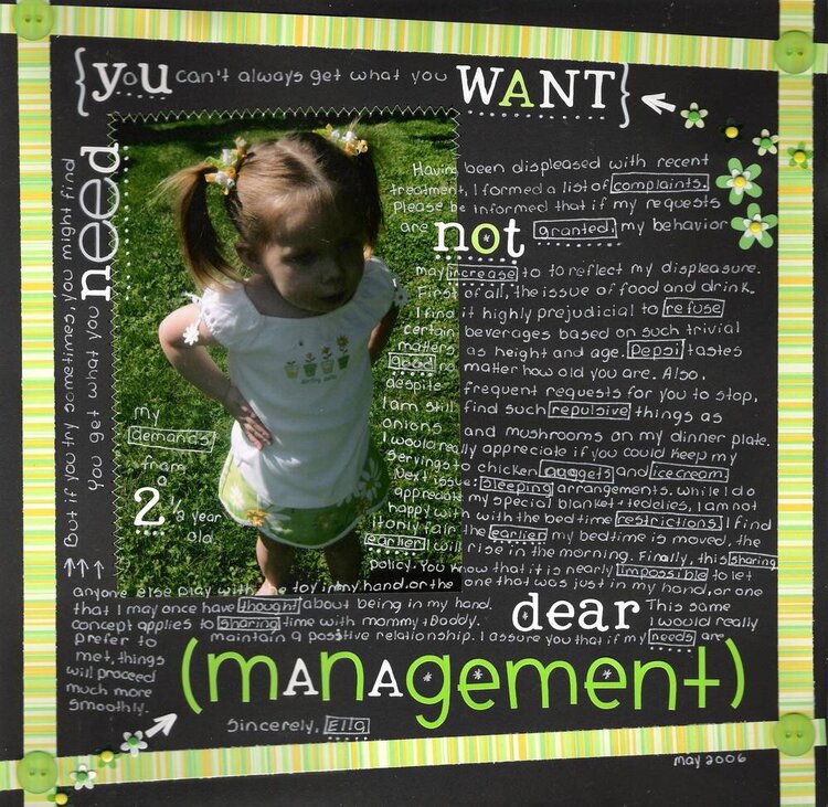Dear management
