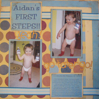 AIDAN&#039;s FIRST STEPS!
