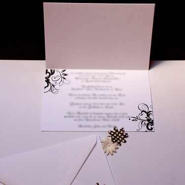 Custom Wedding Invitation (inside &amp; envelope)
