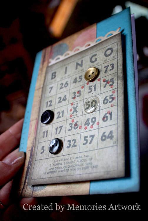 50th birthday (bingo) card side view