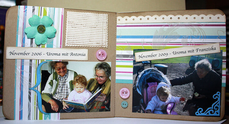 Minialbum pages 6&amp;7 (for a grandmother)