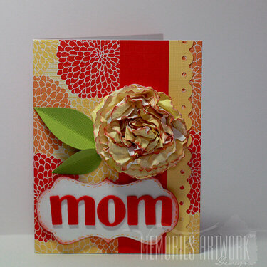 Mother&#039;s Day Card with handmade flower