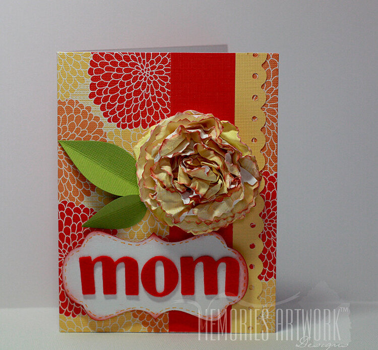 Mother&#039;s Day Card with handmade flower