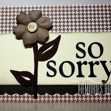 So Sorry card...