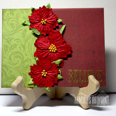 Poinsettia Believe Card