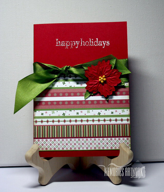 Happy Holidays Pointsetta card