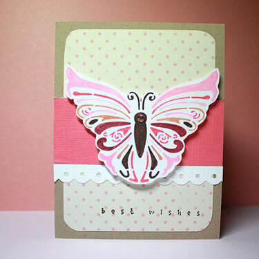 Butterfly best wishes card