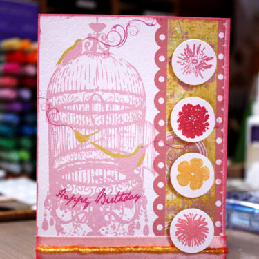 Birdcage Birthday Card (Hybrid)