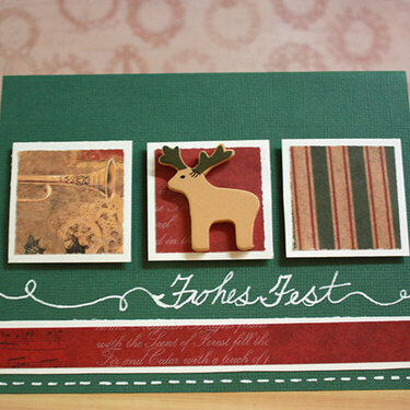 Xmas card with 3 squares