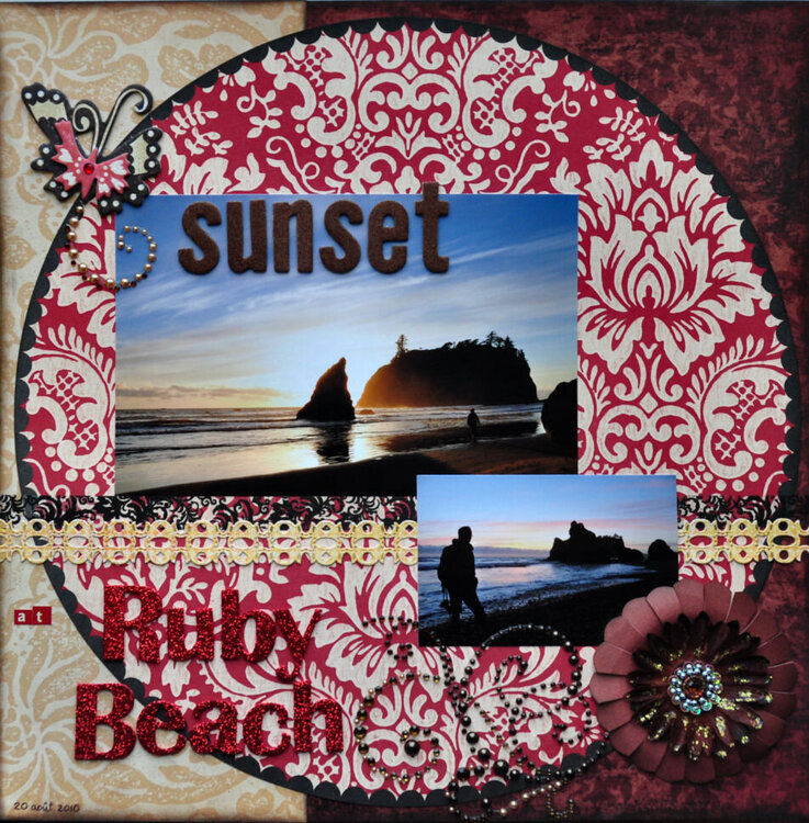 Sunset at Ruby Beach