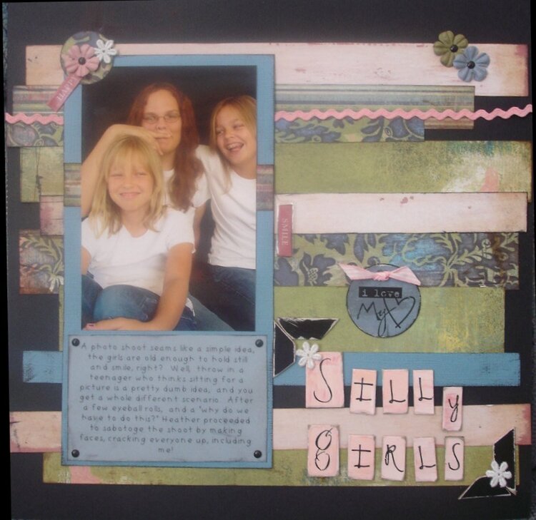 My silly girls-Oct scraplift challenge