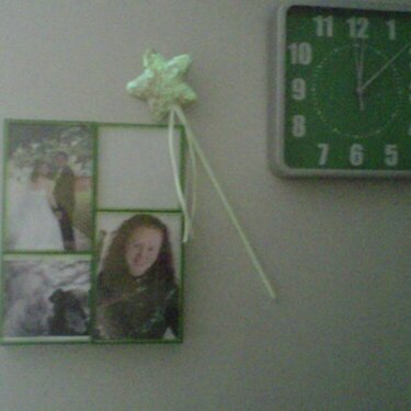 pictue frame, clock and my &quot;magic wand&quot;