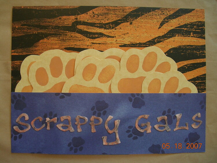 Scrappy Gals Circle Journal---Sign In Page---Left