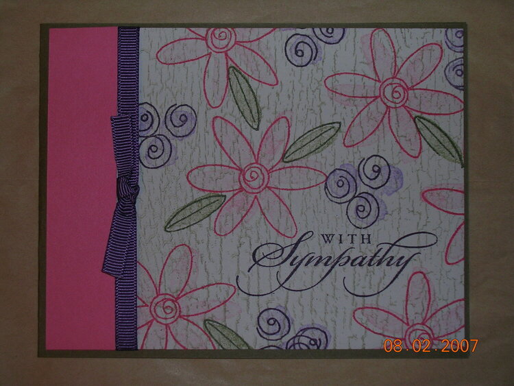 With Sympathy card